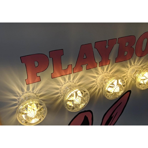 392 - PLAYBOY BY BEE RICH, 100cm x 70cm, bespoke light up artwork.