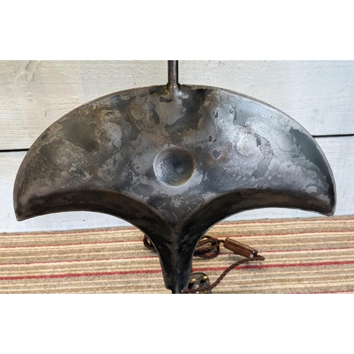 500 - PORTA ROMANA WHALE TABLE LAMPS, a pair, 70cm with shades. (2)