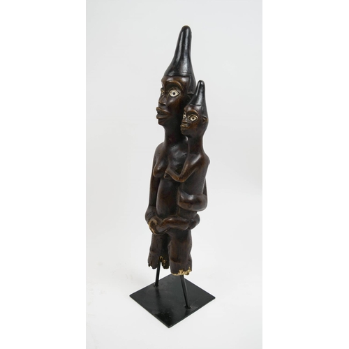 122 - IBIBIO MATERNITY FIGURE, 75cm H.