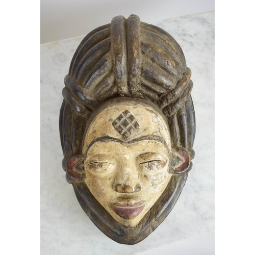 123 - PUNU MASK, from Gabon, 40cm H x 25cm.