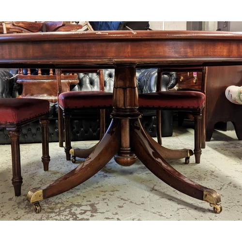 319 - DINING TABLE, 73cm H x 180cm diam, Regency style, mahogany with circular top.