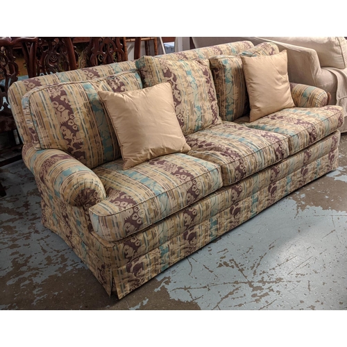 424 - KINGCOME SOFA, 97cm x 200cm x 83cm H, patterned upholstery.