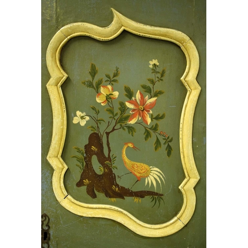 268 - ARMOIRE, 211cm H x 153cm x 70cm, late 18th/early 19th century Tyrolean, painted with two doors enclo... 
