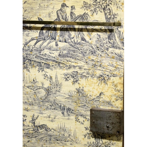 268 - ARMOIRE, 211cm H x 153cm x 70cm, late 18th/early 19th century Tyrolean, painted with two doors enclo... 