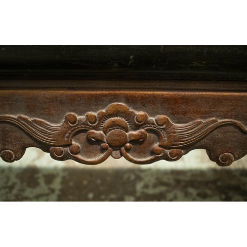 253 - CHINESE BENCHES, 54cm H x 304cm x 31cm, a pair, 19th century hardwood. (These benches had black tops... 