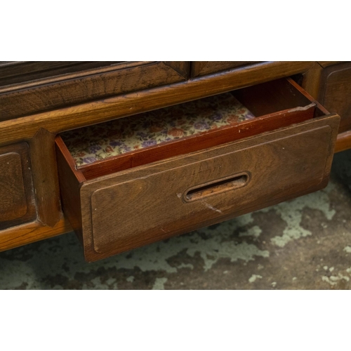 254 - NINGBO CABINETS, 181cm H x 110cm x 60cm, a pair, 19th century Chinese hardwood, with two doors enclo... 