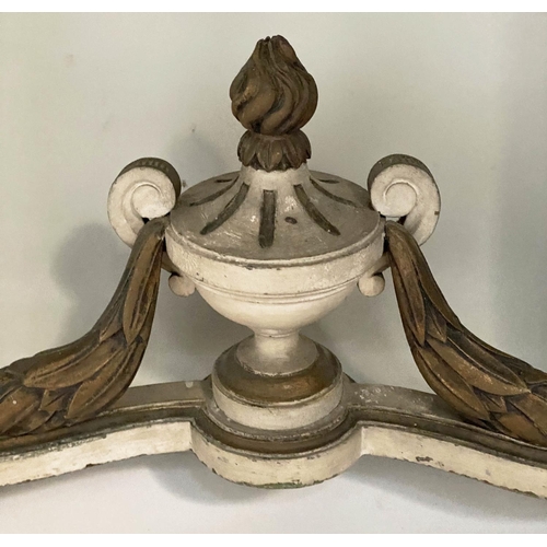 202 - ITALIAN CONSOLE TABLE, 85cm W x 40cm D x 80cm H, late 19th century, painted and parcel gilt, with in... 