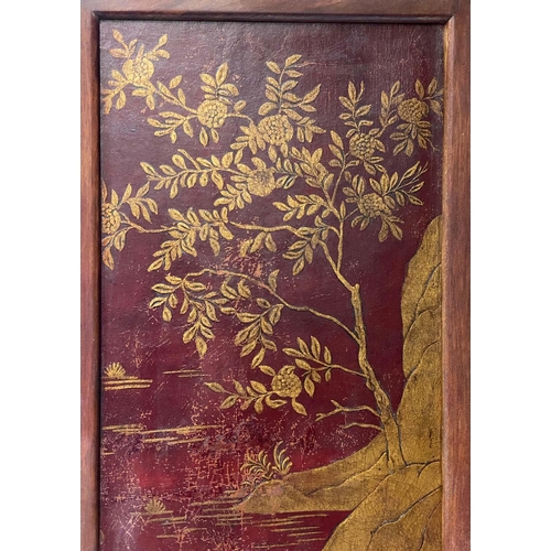 203 - WARDOBE by MAPLE & Co., 180cm H x 107cm W x 49cm D, early 20th century, scarlet lacquered, the panel... 