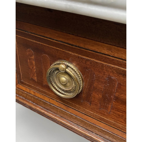 204 - SIDE TABLE, BY EDWARDS & ROBERTS, 107cm W x 76cm H x 54cm D, late 19th century Sheraton revival, sat... 