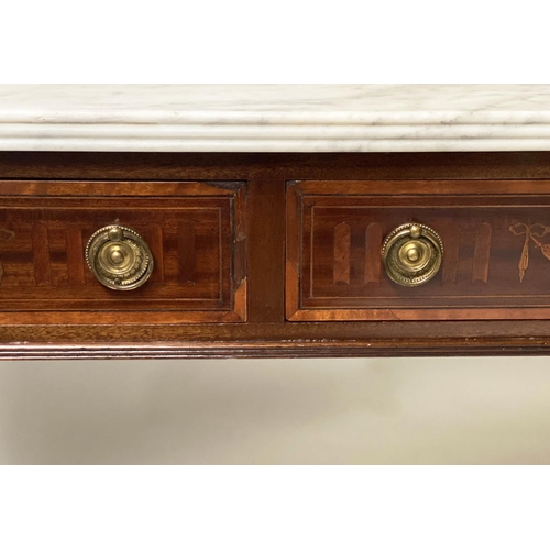 204 - SIDE TABLE, BY EDWARDS & ROBERTS, 107cm W x 76cm H x 54cm D, late 19th century Sheraton revival, sat... 