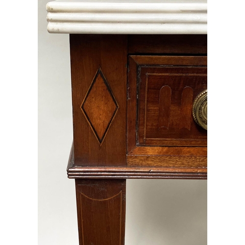 204 - SIDE TABLE, BY EDWARDS & ROBERTS, 107cm W x 76cm H x 54cm D, late 19th century Sheraton revival, sat... 