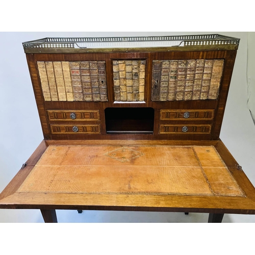 212 - DUTCH BONHEUR DE JOUR, 85cm W x 46cm D x 120cm H, 19th century mahogany and satinwood inlaid, with g... 
