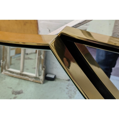 445 - WALL MIRRORS, a pair, 88cm diam, gilt metal frames. (2)