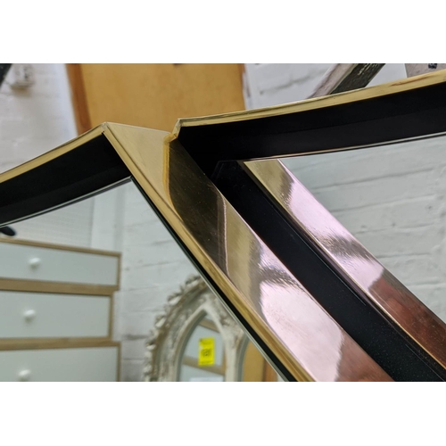 445 - WALL MIRRORS, a pair, 88cm diam, gilt metal frames. (2)