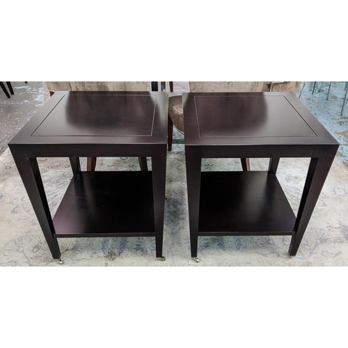 446 - DONGHIA MADRID SIDE TABLES, a pair, 61cm sq. x 70.5cm H, by Angelo Donghia. (2)