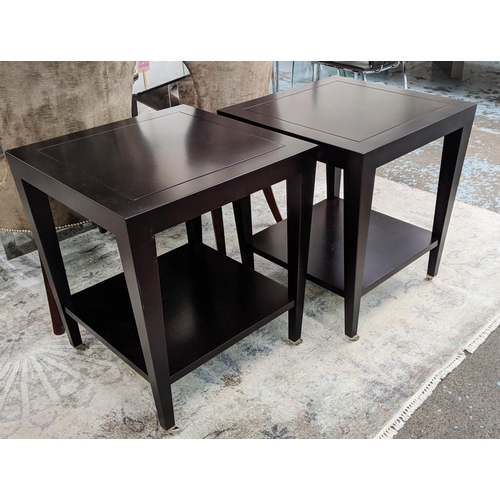 446 - DONGHIA MADRID SIDE TABLES, a pair, 61cm sq. x 70.5cm H, by Angelo Donghia. (2)