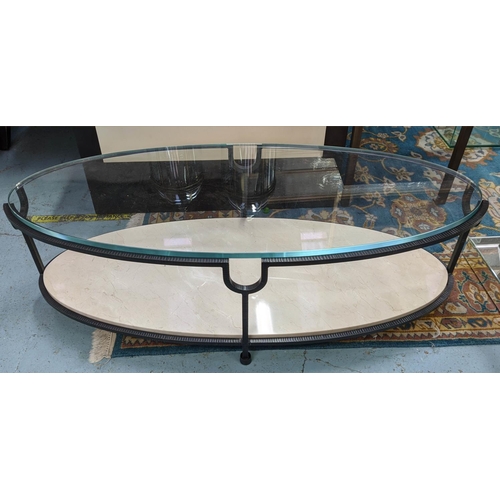 447 - COCKTAIL TABLE, 134cm x 56cm x 44cm, contemporary design.