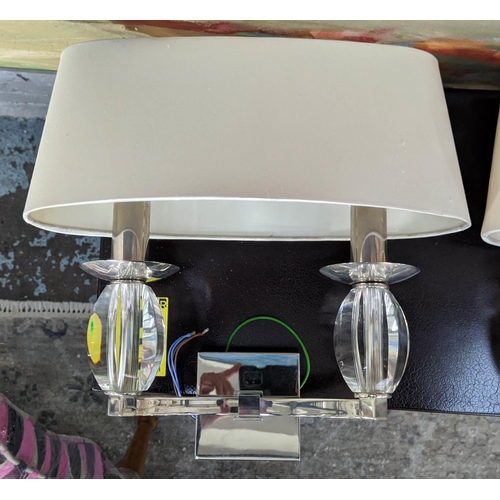 448 - RICHARD TAYLOR COCO WALL LIGHTS, a set of four, 34cm H. (4)