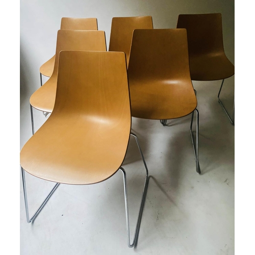432 - ALLERMUIR CURVE CHAIRS, a set of 6, 83cm H, by Pearson Lloyd design. (6)