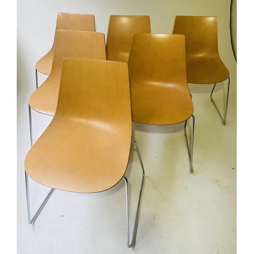 432 - ALLERMUIR CURVE CHAIRS, a set of 6, 83cm H, by Pearson Lloyd design. (6)