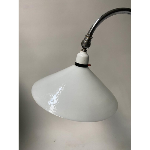 245 - BESTLITE, 21cm W x 85cm H max., 1950's stainless steel and chrome, with fully adjustable column and ... 