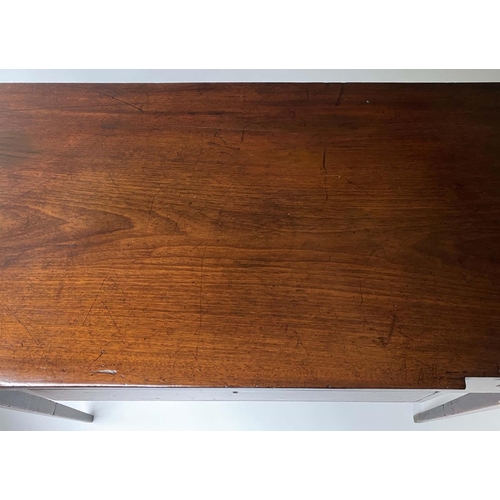 227 - WRITING TABLE, Regency mahogany and ebony lined with three frieze drawers, 97cm x 44cm x 79cm H.