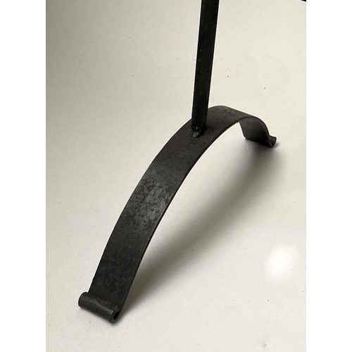 229 - ELEPHANT FENDER, wrought iron with candlestick standards and elephants pierced panel, 97cm x 94cm H.