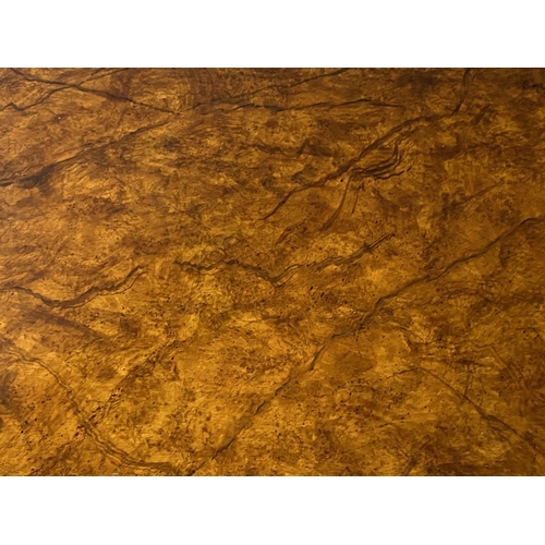 216 - LOW CAMPAIGN STYLE CHEST, George III style walnut with nine drawers, 150cm x 71cm H x 43cm.