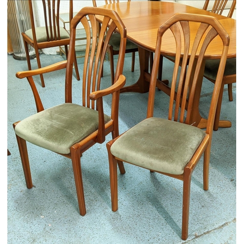 456 - JAMES SUTCLIFFE AND SONS DINING CHAIRS, a set of six, 101cm H. (6)