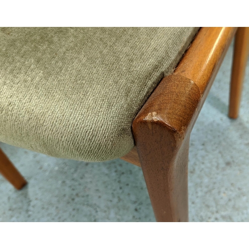 456 - JAMES SUTCLIFFE AND SONS DINING CHAIRS, a set of six, 101cm H. (6)
