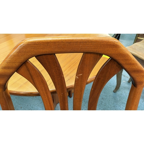 456 - JAMES SUTCLIFFE AND SONS DINING CHAIRS, a set of six, 101cm H. (6)