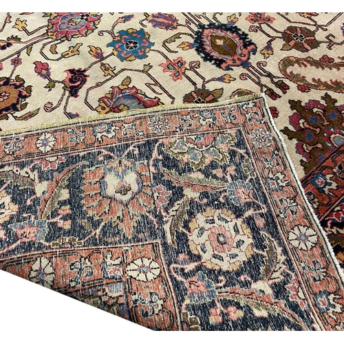 12 - ANTIQUE PERSIAN TABRIZ CARPET 329cm x 237cm