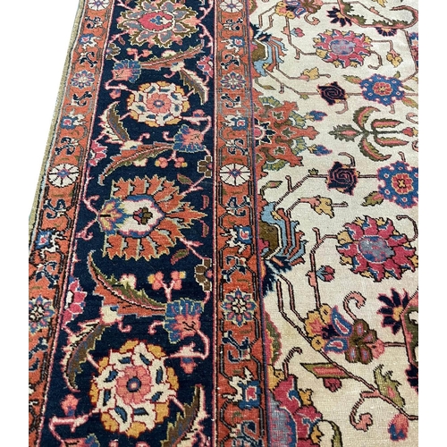 12 - ANTIQUE PERSIAN TABRIZ CARPET 329cm x 237cm