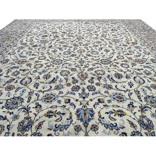 25 - FINE PERSIAN KURK KASHAN CARPET, 430cm x 300cm