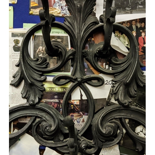 284 - HALL STAND, 192cm H x 68cm W x 32cm D, Victorian design cast iron.