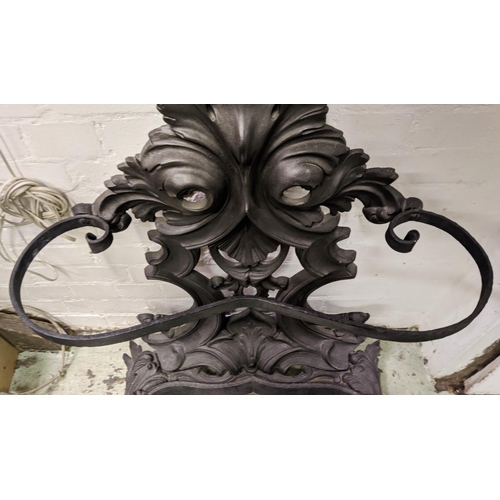 284 - HALL STAND, 192cm H x 68cm W x 32cm D, Victorian design cast iron.