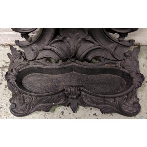 284 - HALL STAND, 192cm H x 68cm W x 32cm D, Victorian design cast iron.