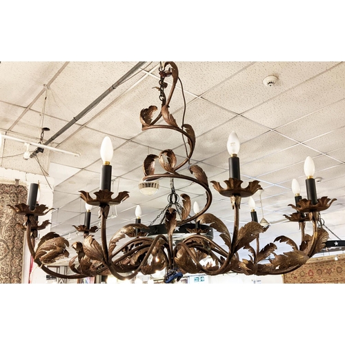 286 - BEAUMONT & FLETCHER 'Borghese' chandelier in wrought iron, 115cm W x 110cm H.