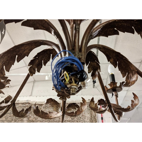286 - BEAUMONT & FLETCHER 'Borghese' chandelier in wrought iron, 115cm W x 110cm H.