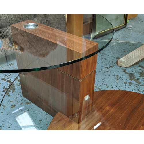 395 - LOW TABLE, 120cm x 80cm x 39cm, contemporary two tier design.