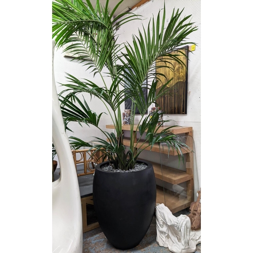 397 - FAUX BUTTERFLY PALM TREE, 280cm H, potted.