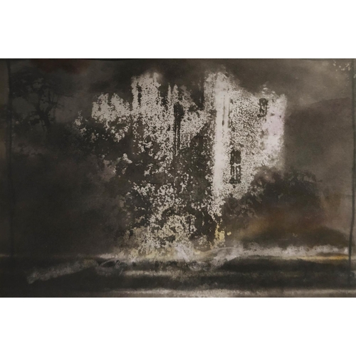 42 - NORMAN ACKROYD CBE RA (British, b.1938) 'Wardour Castle, Wiltshire', etching and watercolour, signed... 