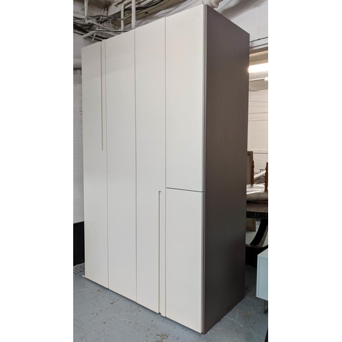 453 - TISETTANTA WARDROBE, 152cm x 70cm x 244cm, two compartments hanging rail in each.