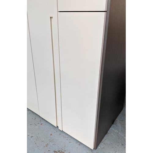 453 - TISETTANTA WARDROBE, 152cm x 70cm x 244cm, two compartments hanging rail in each.