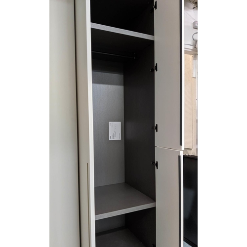 453 - TISETTANTA WARDROBE, 152cm x 70cm x 244cm, two compartments hanging rail in each.