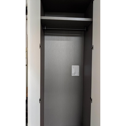 453 - TISETTANTA WARDROBE, 152cm x 70cm x 244cm, two compartments hanging rail in each.