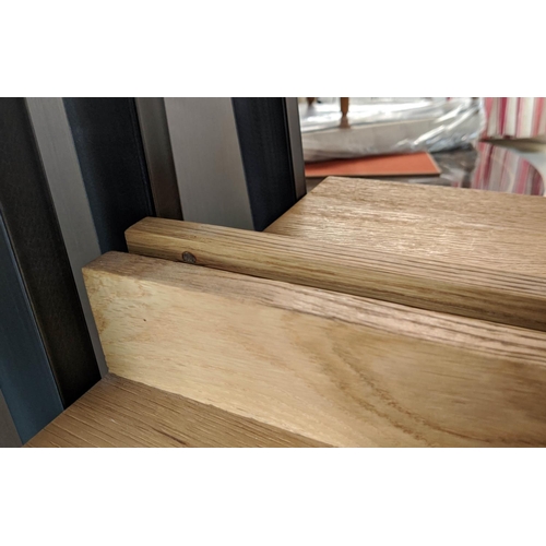 454 - OPEN BOOKSHELVES, a pair, 90cm x 39cm, 1960s Danish inspired design. (2)
