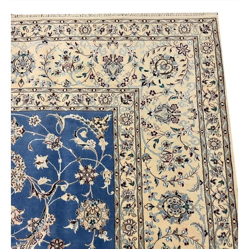 19 - FINE PART SILK PERSIAN ISPHAHAN CARPET, 303cm x 212cm