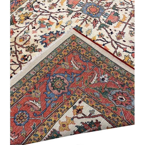 6 - FINE PERSIAN HERIZ CARPET, 285cm x 202cm