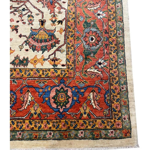 6 - FINE PERSIAN HERIZ CARPET, 285cm x 202cm